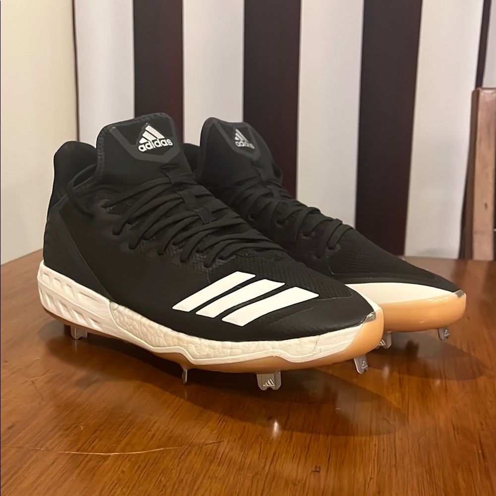 Adidas Icon 4 Boost Baseball Cleats Shoes black white new CG5157 Men’s Size 12